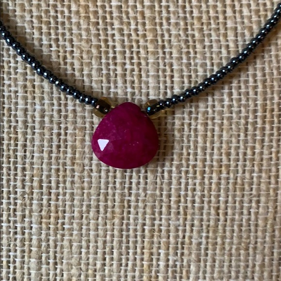 : Ruby Stone Necklace - Picture 4 of 4